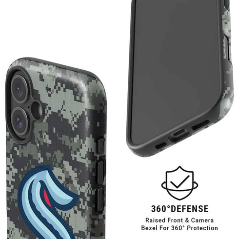 NHL Seattle Kraken Camo iPhone 16 Magsafe Impact Case